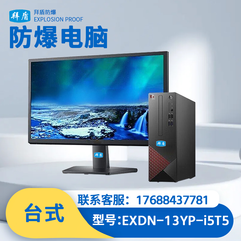 拜盾防爆台式电脑i5处理器16GB+256G SSD+1T HDD EXDN-13YP-i5T5
